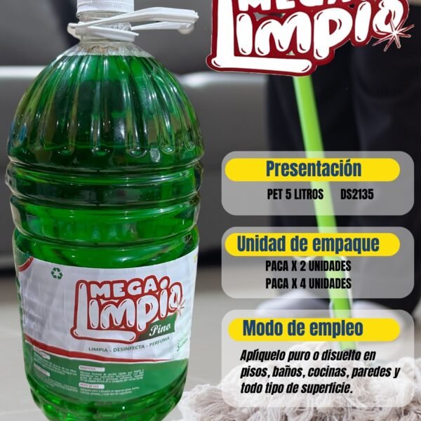 DESINFECTANTE PET 5 LITROS PINO